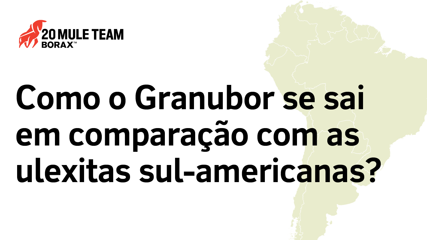 Análise química das principais fontes de ulexita da América do Sul